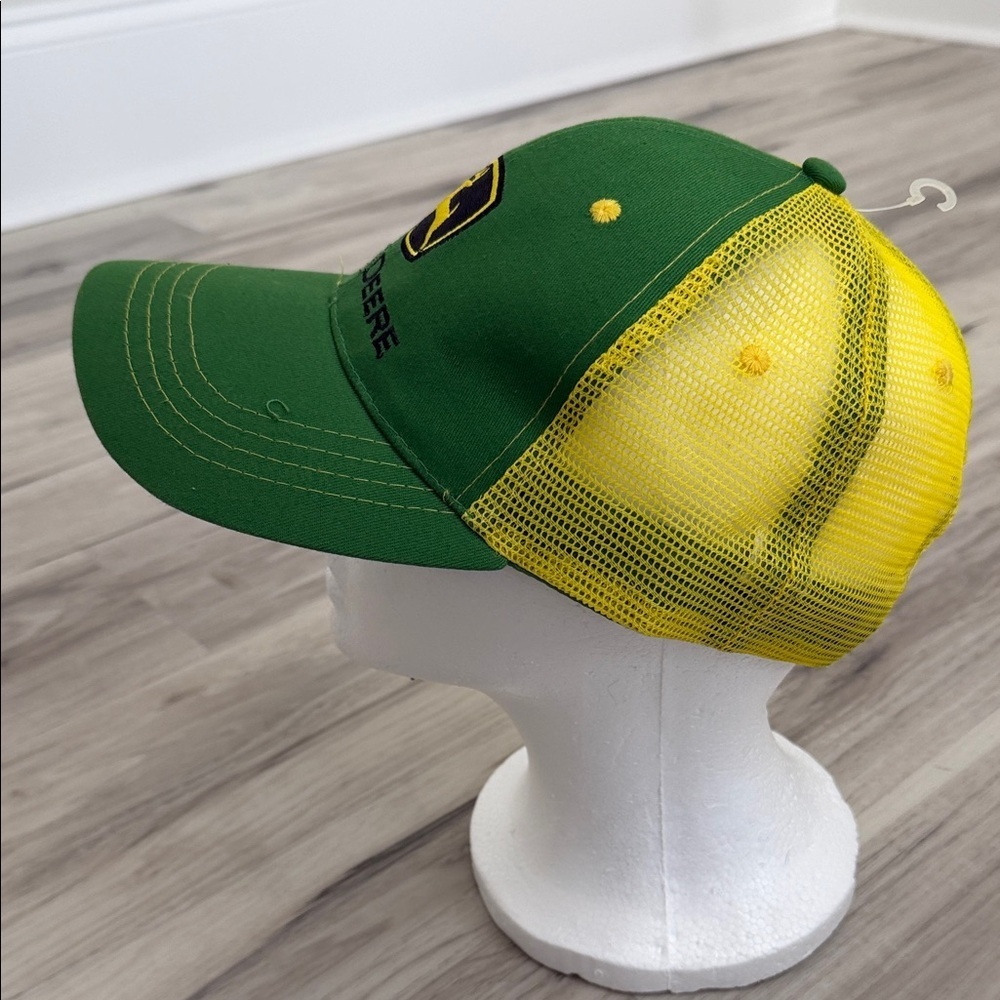 John Deere Green and Yellow Mesh Cap Trucker Hat - Picture 5 of 9